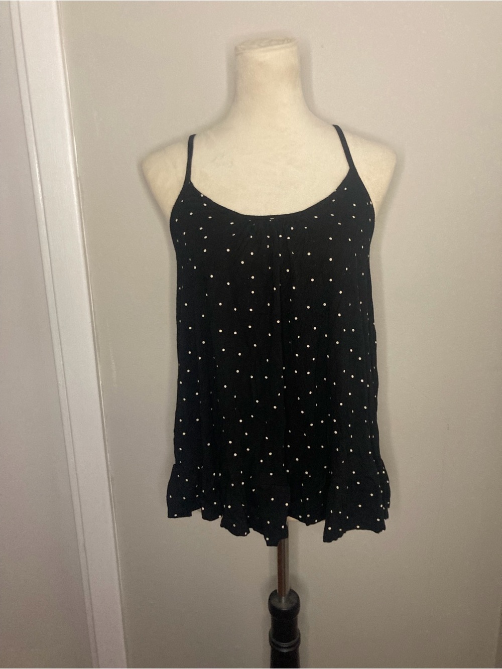 Secret Treasures Black and Cream Polka Dot Sleep Cami